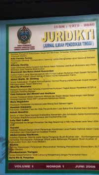 Image of Juridikti (Jurnal Ilmiah Pendidikan Tinggi)