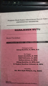 Image of Manajemen Mutu