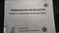 Image of Pendidikan Kesehatan Pedoman Pelayanan Kesehatan Dasar