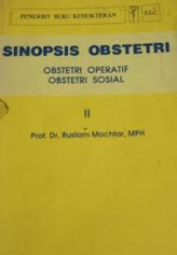 Image of Sinopsis Obstetri: Obstetri Operatif Obstetri Sosial